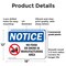 Signmission No Food Or Drink In Manufacturing Area, 18 in W x Rectangle, Plastic OS-2PACK-NS-P-1218-L-14593 - alternate 6